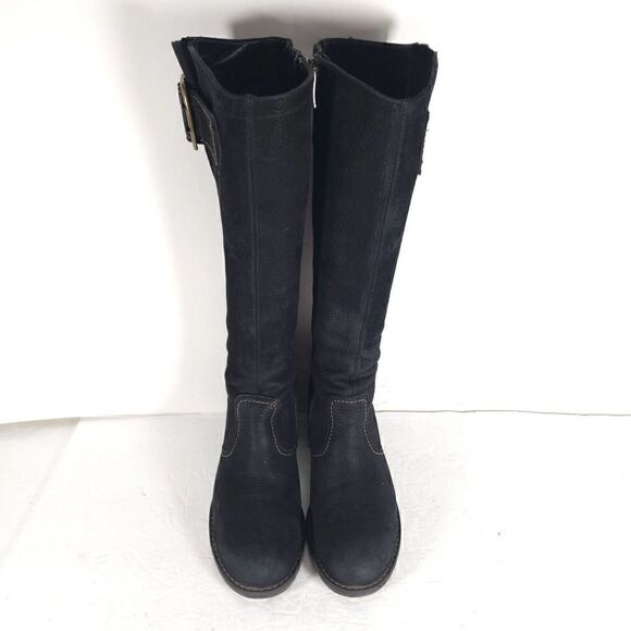 Paul Green Women’s Kendra US8 UK5,5 Knee High Buckle Leather Black Riding Boots - Picture 4 of 12